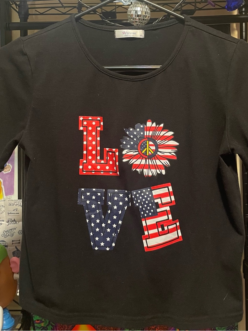 Love Stars & Stripes USA Flag design Girls size 14